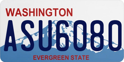 WA license plate ASU6080