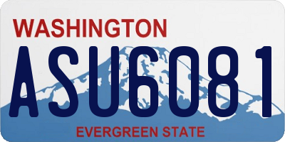 WA license plate ASU6081