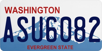 WA license plate ASU6082