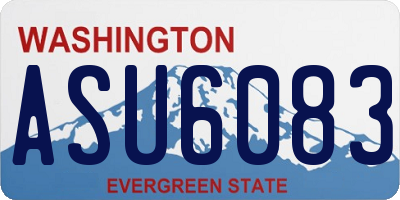 WA license plate ASU6083