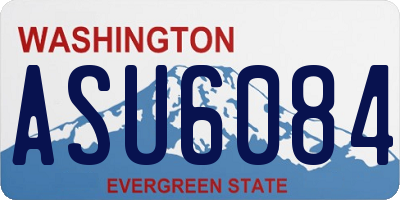 WA license plate ASU6084