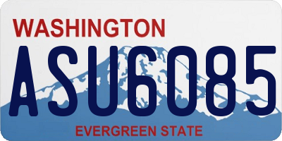 WA license plate ASU6085