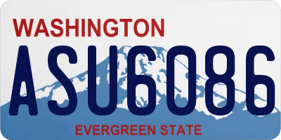 WA license plate ASU6086