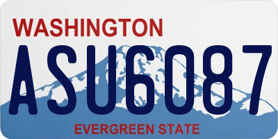 WA license plate ASU6087