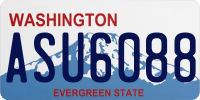 WA license plate ASU6088