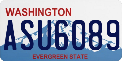 WA license plate ASU6089