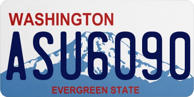 WA license plate ASU6090