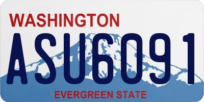 WA license plate ASU6091