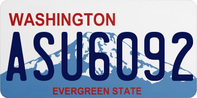 WA license plate ASU6092