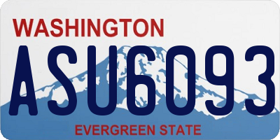 WA license plate ASU6093