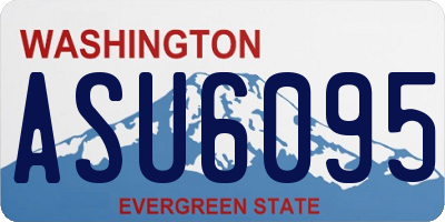 WA license plate ASU6095