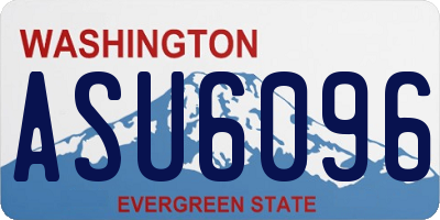 WA license plate ASU6096