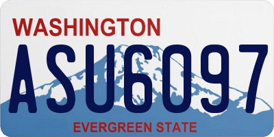 WA license plate ASU6097