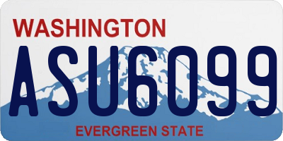WA license plate ASU6099