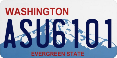 WA license plate ASU6101