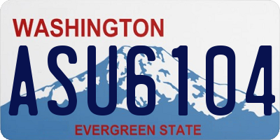 WA license plate ASU6104