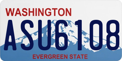 WA license plate ASU6108