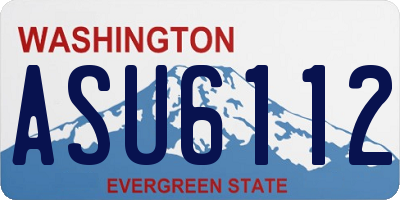 WA license plate ASU6112