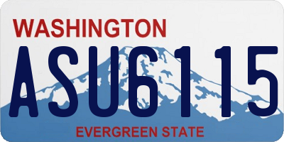 WA license plate ASU6115