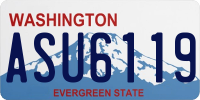 WA license plate ASU6119