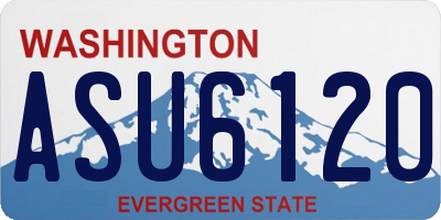 WA license plate ASU6120
