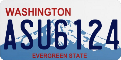 WA license plate ASU6124