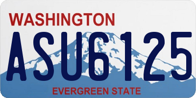 WA license plate ASU6125