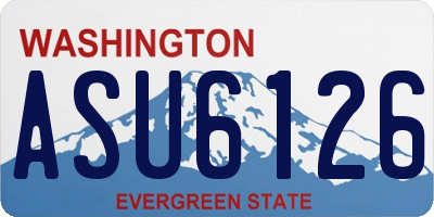 WA license plate ASU6126