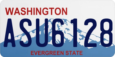 WA license plate ASU6128