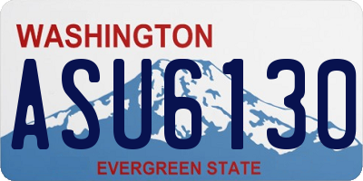 WA license plate ASU6130