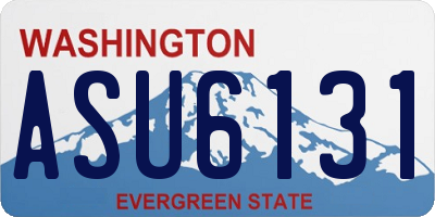 WA license plate ASU6131