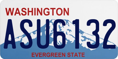 WA license plate ASU6132