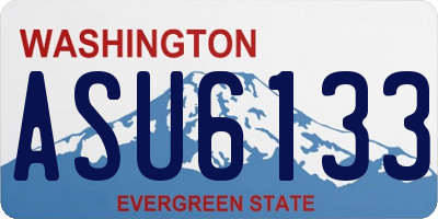 WA license plate ASU6133