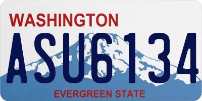 WA license plate ASU6134