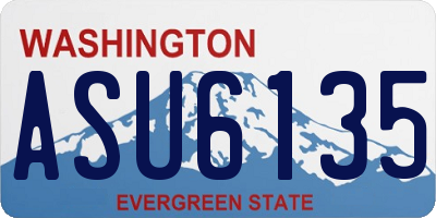 WA license plate ASU6135