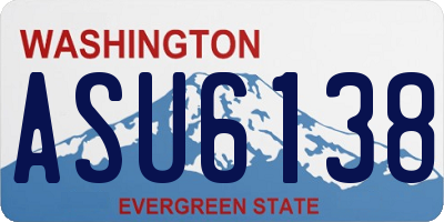 WA license plate ASU6138