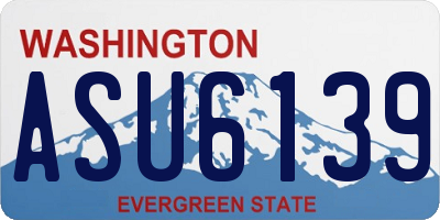 WA license plate ASU6139