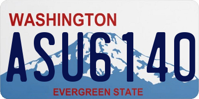 WA license plate ASU6140