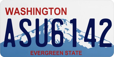WA license plate ASU6142