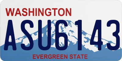 WA license plate ASU6143
