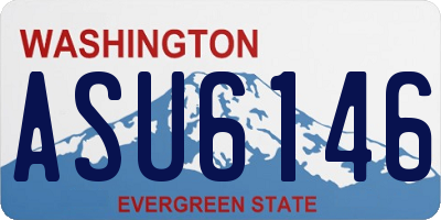 WA license plate ASU6146