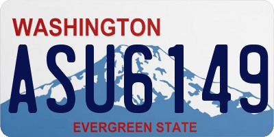 WA license plate ASU6149