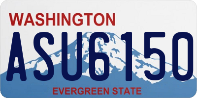 WA license plate ASU6150