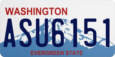 WA license plate ASU6151