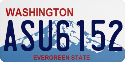 WA license plate ASU6152