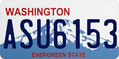 WA license plate ASU6153