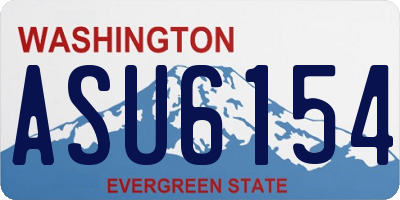WA license plate ASU6154