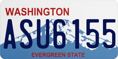 WA license plate ASU6155