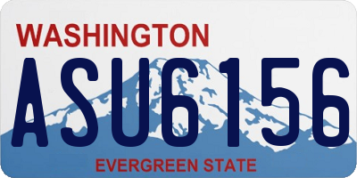 WA license plate ASU6156