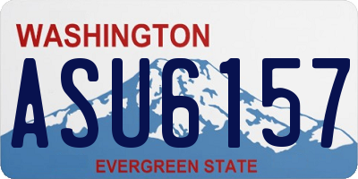 WA license plate ASU6157